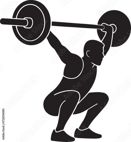 3d man lifting barbell in gym