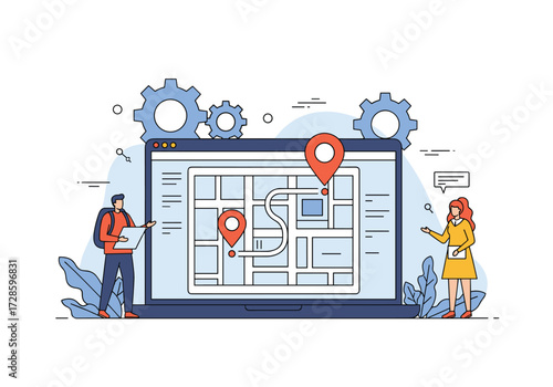 Digital mapping tools for efficient location planning and navigation.
