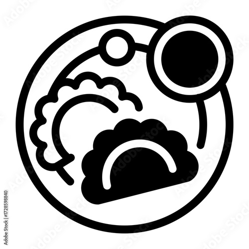 This Empanada icon is suitable for the Argentine culture, etc.