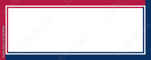Red blue America theme frame background template. 4th of July Memorial or Independence day theme wallpaper.	
