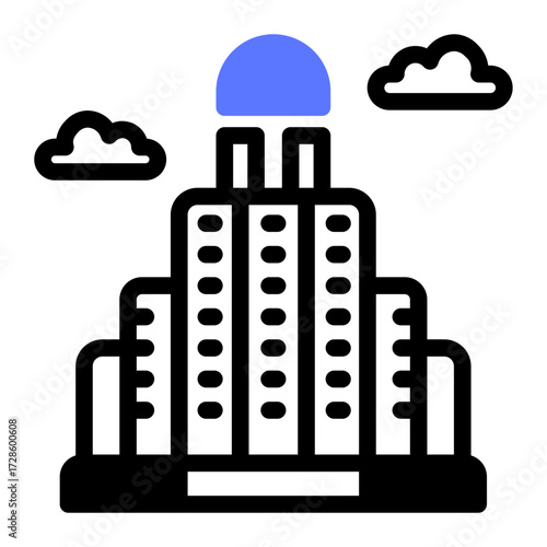This Kavanagh Building icon is suitable for the Argentine culture, etc.