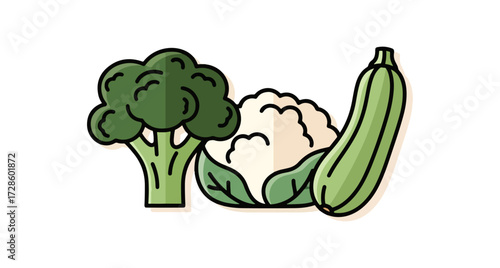 Colorful vegetables illustration
