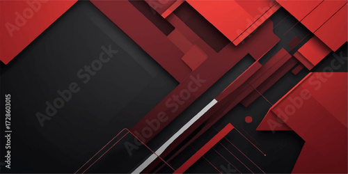 A bright red brick wall pattern offers a textured backdrop for a modern design concept