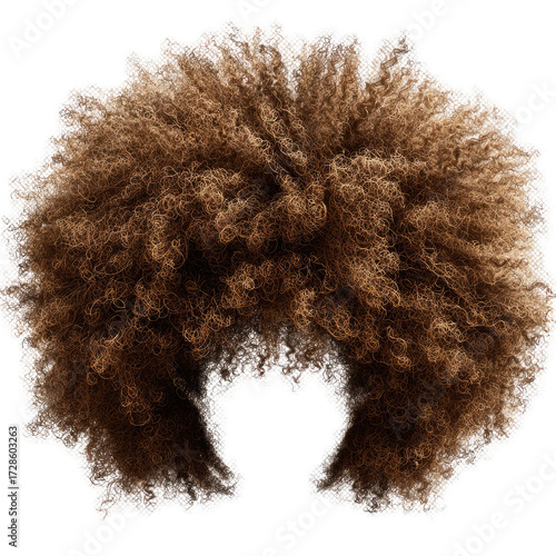 Fluffy brown and beige hairpiece