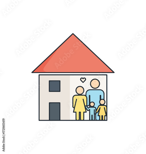 Family at home illustration