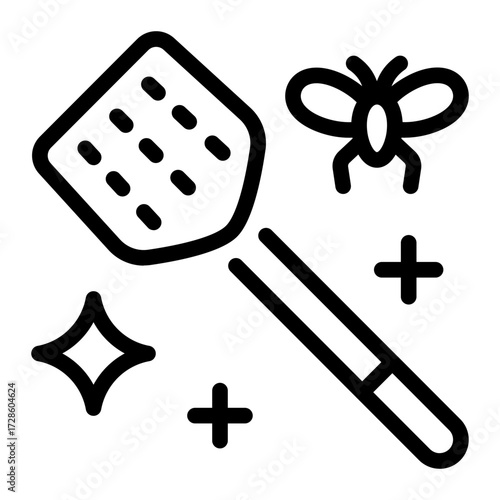 This Fly Swatter icon is suitable for Pest Control, and related fields.