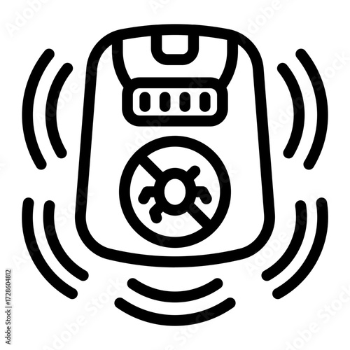 This Ultrasonic Repeller icon is suitable for Pest Control, and related fields.