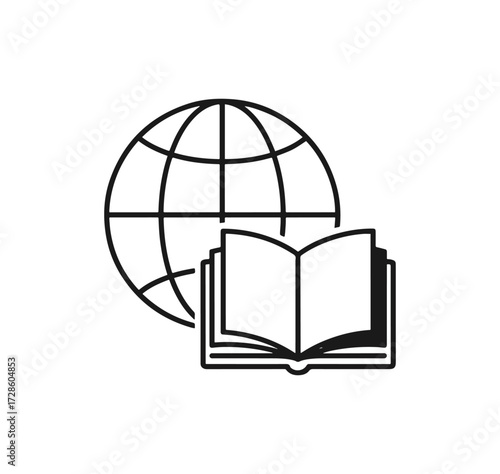 Global education icon graphic design