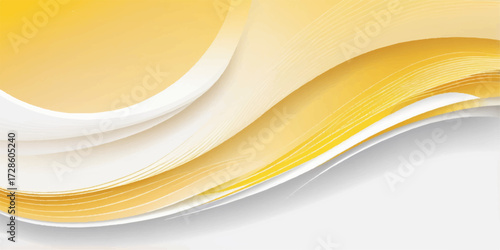 Dynamic blue and yellow wave pattern background illustration for a business card template