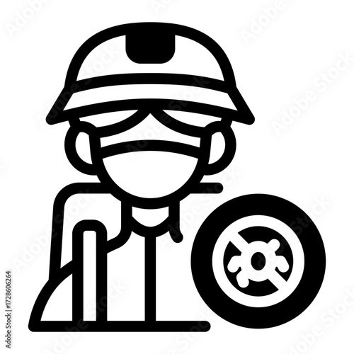 This Exterminator icon is suitable for Pest Control, and related fields.