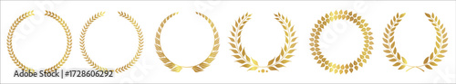 golden laurels vector illustration