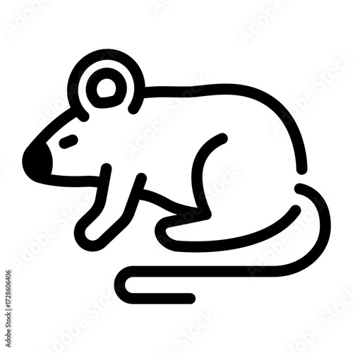 This Rat icon is suitable for Pest Control, and related fields.