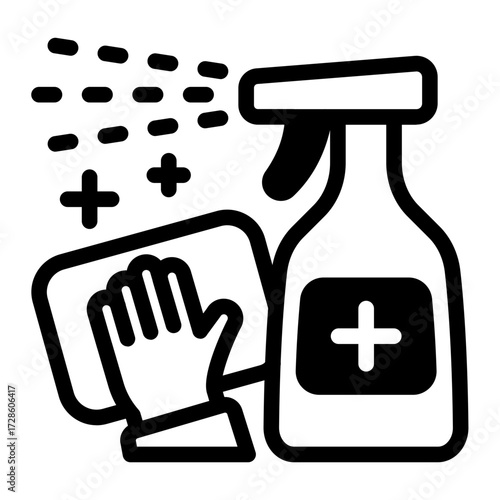 This Sanitizing icon is suitable for Pest Control, and related fields.