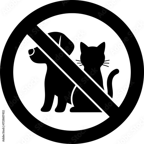 No pets allowed sign: a clear and concise warning to avoid animals inside