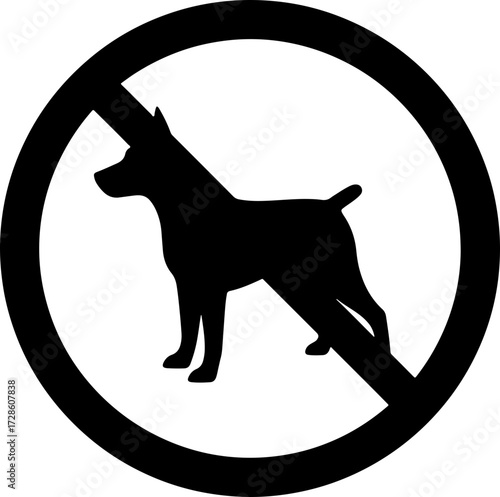 No dogs allowed symbol, a clear message for public areas and commercial spaces