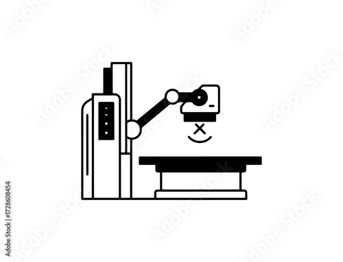 Medical x ray machine graphic illustration