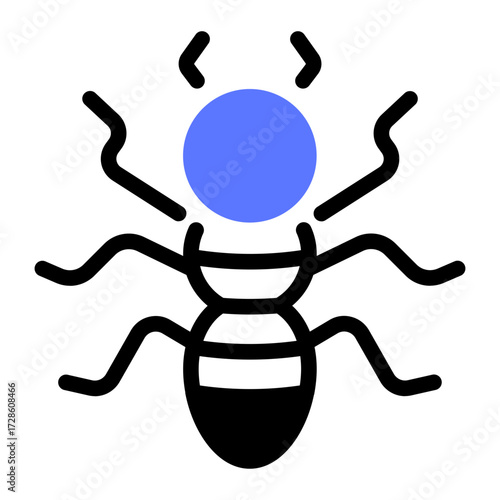 This Termite icon is suitable for Pest Control, and related fields.