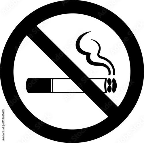 No Smoking sign, a clear message about health and regulations, a symbol for a smoke-free zone