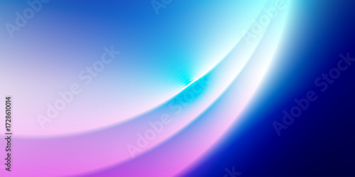 Abstract blue and purple gradient background with white flowing lines