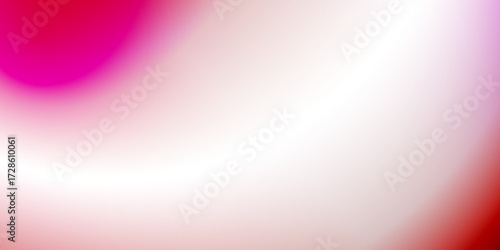 Abstract red and pink gradient background with white light arc