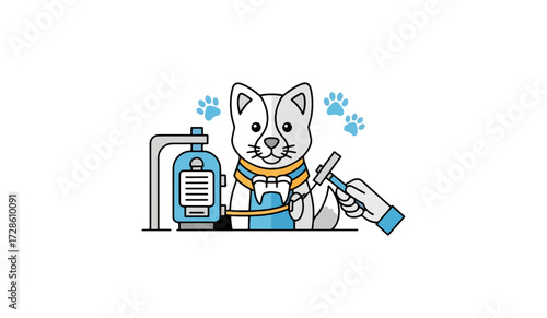 Pet grooming illustration vector