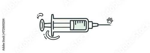 Pet vaccination syringe image