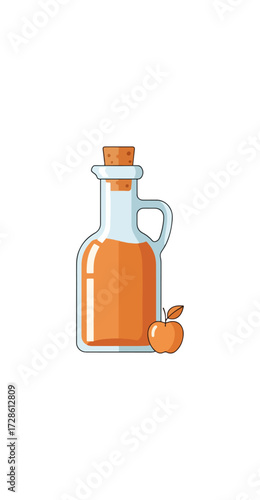 Apple cider vinegar bottle graphic
