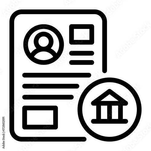 This Bank Account icon is suitable for Bank, Finance, and related fields.