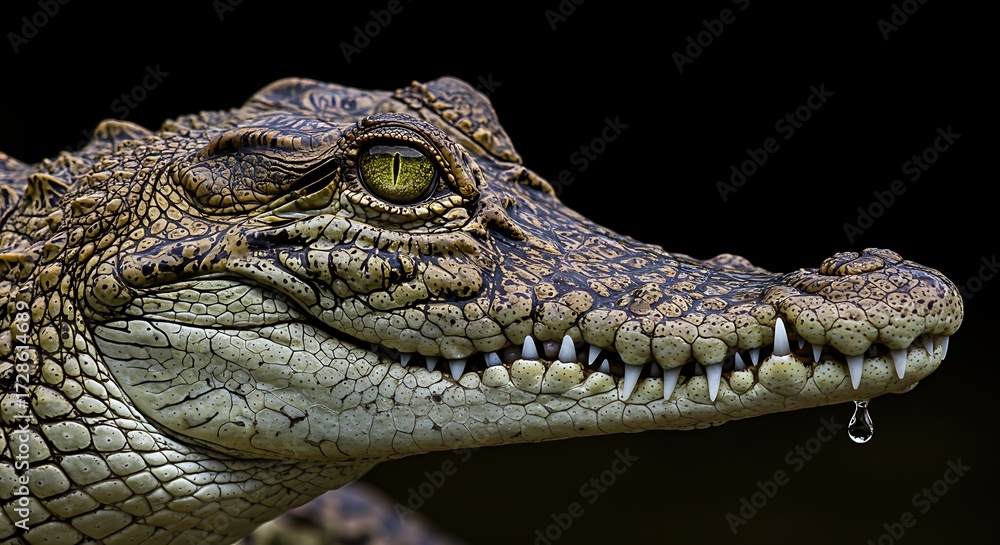 Fototapeta premium Crocodile face close up