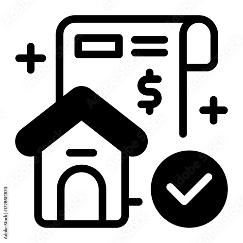 This Mortgage icon is suitable for Bank, Finance, and related fields.