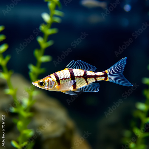 Aquarium fish known as zebrafish