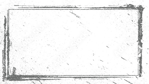Grunge Border Frame, Texture with Rough Scratched and Cracked Grunge Urban Texture Dust Overlay Grainy Grungy Effect. Distressed Backdrop Vector Illustration. whit background.