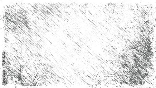 Grunge Border Frame, Texture with Rough Scratched and Cracked Grunge Urban Texture Dust Overlay Grainy Grungy Effect. Distressed Backdrop Vector Illustration. whit background.