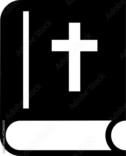 Scalable vector illustration of a christian holy bible icon for religious and spiritual themes