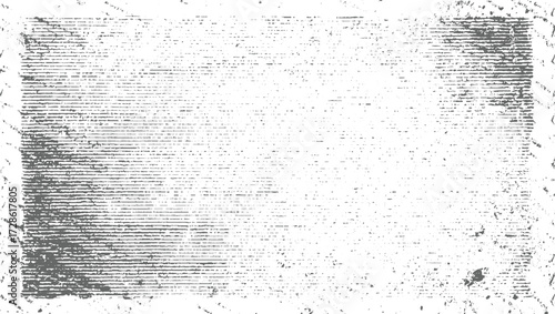 grunge old frame Distressed wood grain texture vector illustration. Vertical scratch noise lines forming rustic surface effect. black and whit design vector design on transparent background. 
