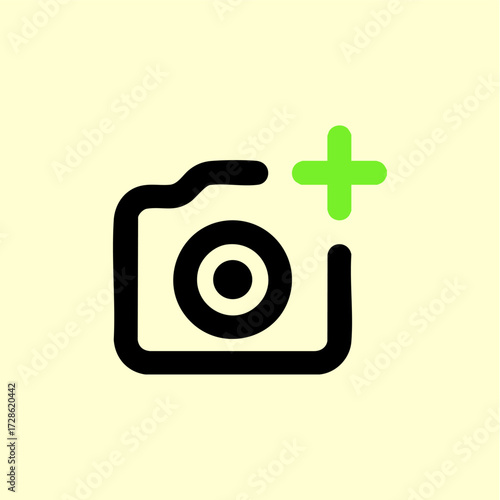 Add photo icon logo flat vector design