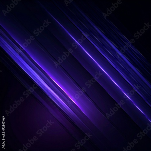 Dark navy with subtle violet gradient and striped lighting. Elegant depth with glowing prism lines. Soft, glowing lines emerge, forming a prism-like gradient that lends a sense of depth.