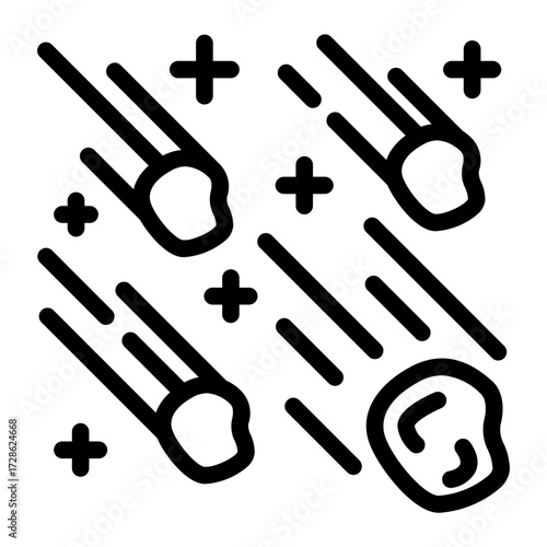 This Asteroid icon is suitable for Science Fiction, Sci-fi Film, etc.