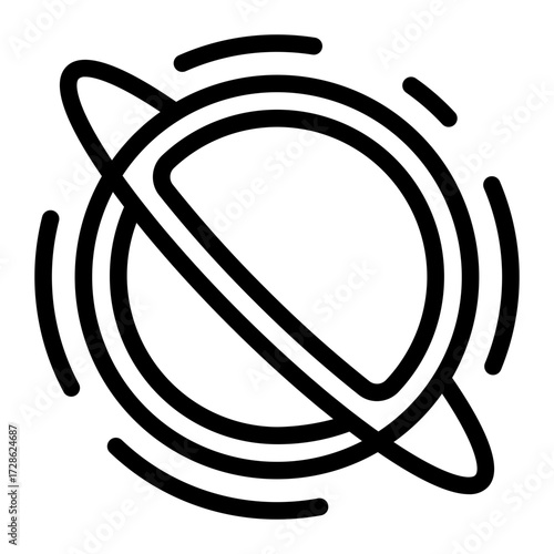 This Black Hole icon is suitable for Science Fiction, Sci-fi Film, etc.