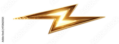 Gold lightning bolt graphic