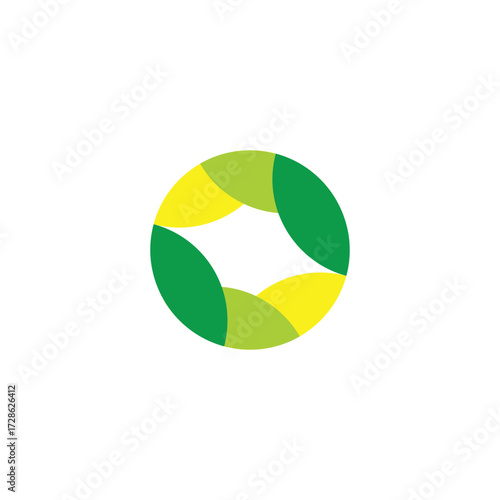 Free Download Leaves, circle geometric symbol simple logo vector - GFXLoad