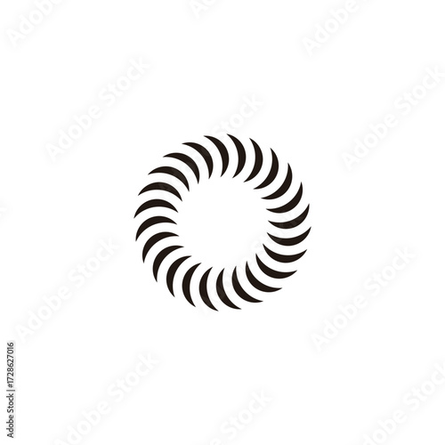 Letter o pipe geometric symbol simple logo vector