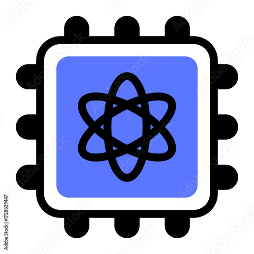 This Quantum Device icon is suitable for Science Fiction, Sci-fi Film, etc.
