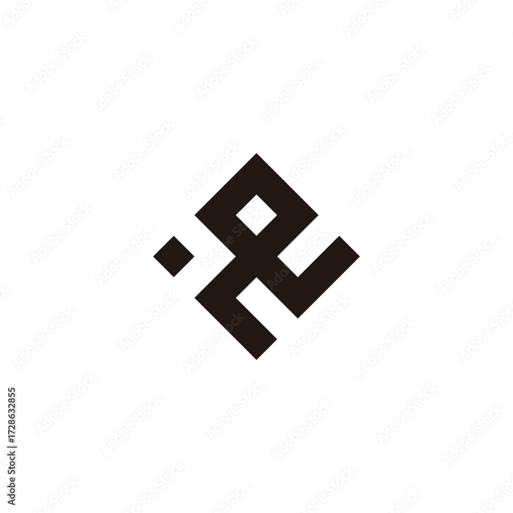 Obraz premium Letter A square, unique geometric symbol simple logo vector