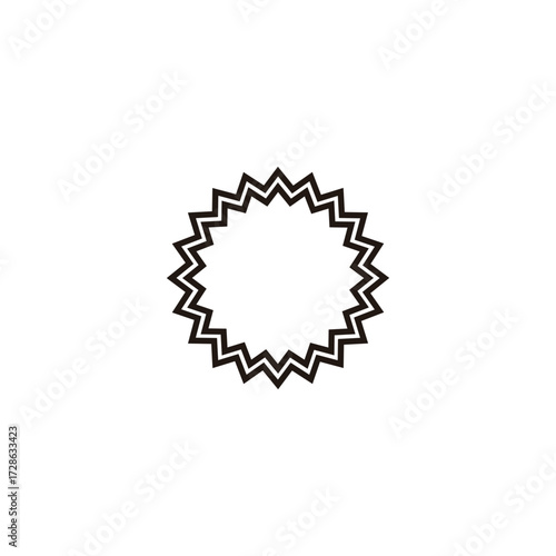 Figure, double lines geometric symbol simple logo vector