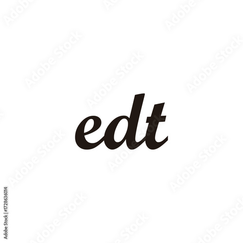 Letter edt connect geometric symbol simple logo vector