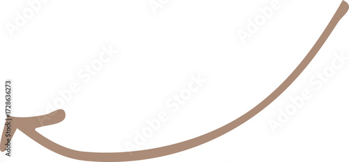 down brown arrow hand draw element