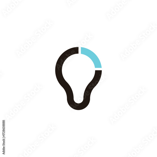 Letter G lamp, icon geometric symbol simple logo vector