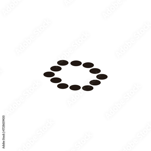 Hexagon, circles, modern, layer geometric symbol simple logo vector