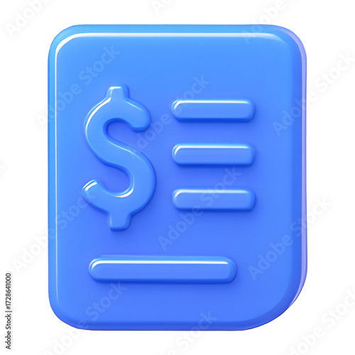 A simple finance element with isolated white background